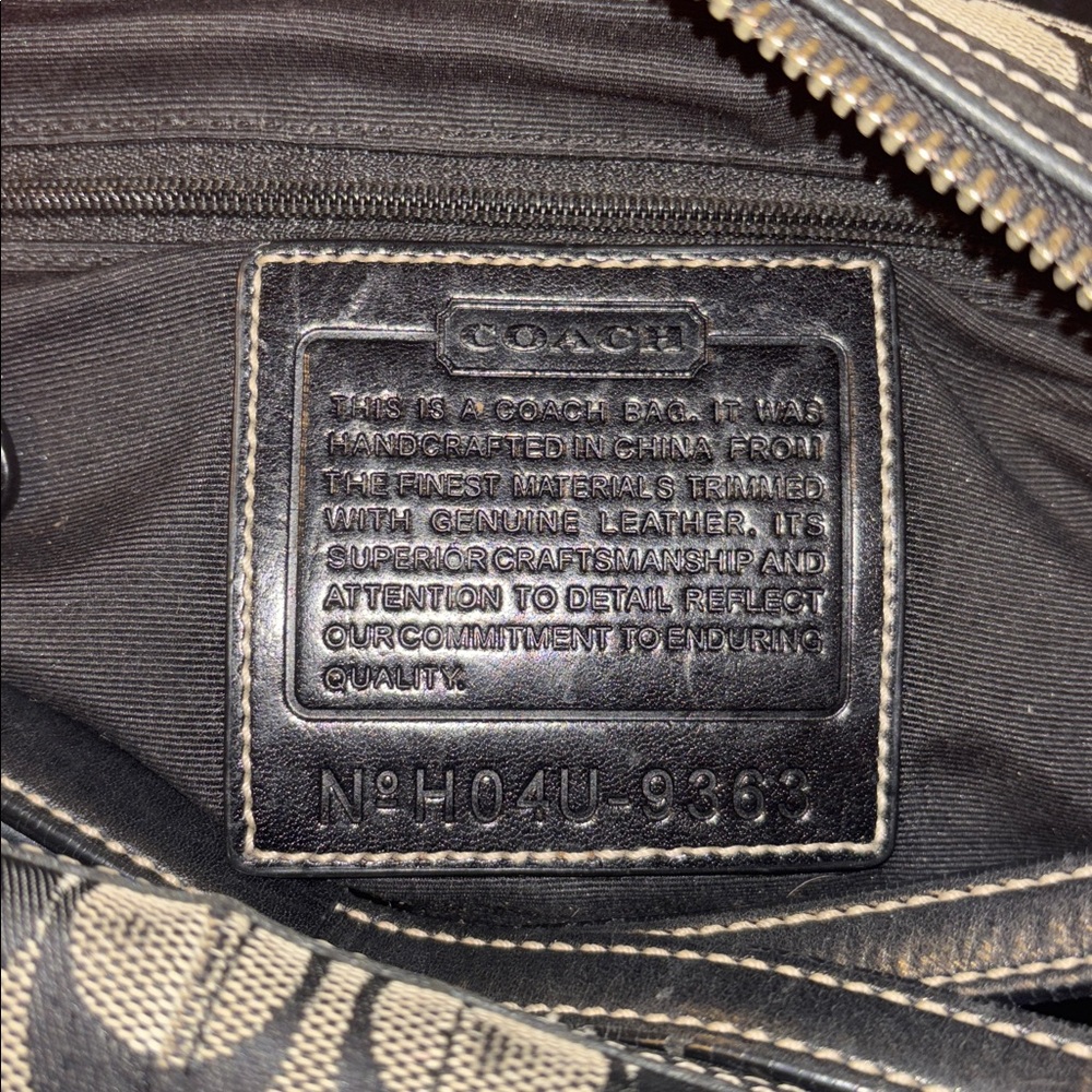 Vintage Coach 9363 East West Signature Duffle Canvas Leather Y2K Bag - Picture 4 of 5